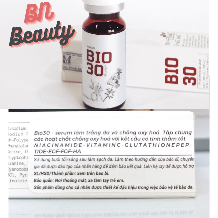 1 lọ tinh chất làm trắng BIO 30 Serum