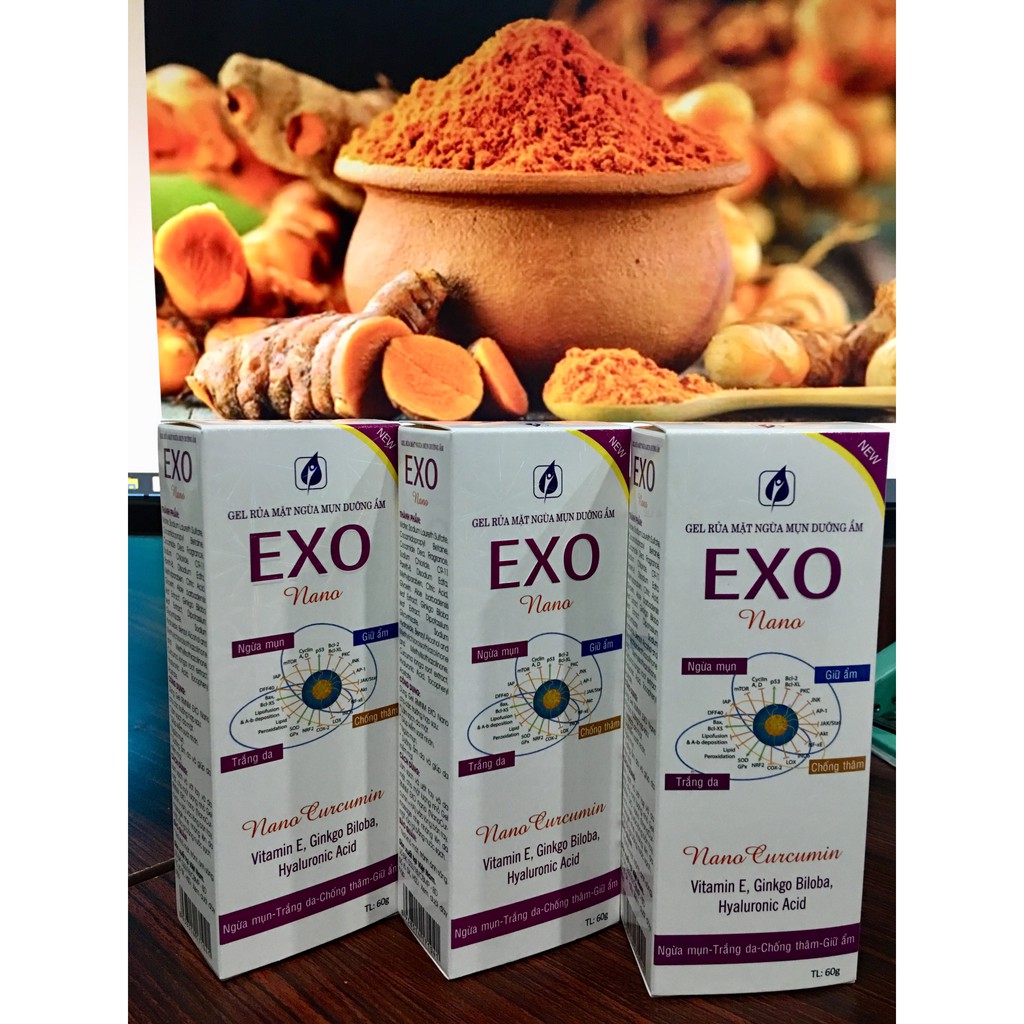 Gel rửa mặt ngừa mụn dưỡng ẩm EXO nano 60g  sữa rửa mặt
