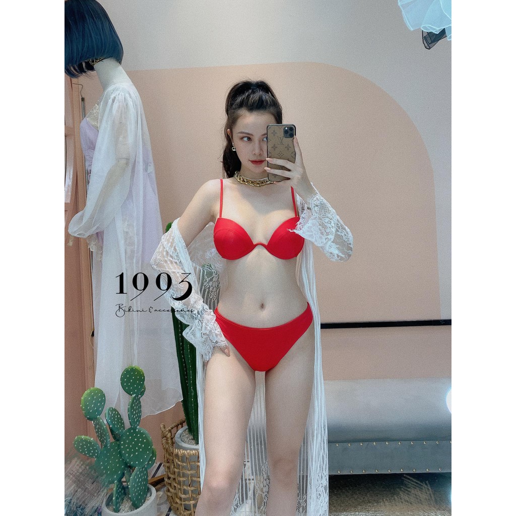 BiKiNi đồ bơi 2 mảnh gọng W có mút đệm nâng ngực chuẩn ảnh hàng thiết kế cao cấp - RGW