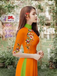 Vải áo dài hoa Lan