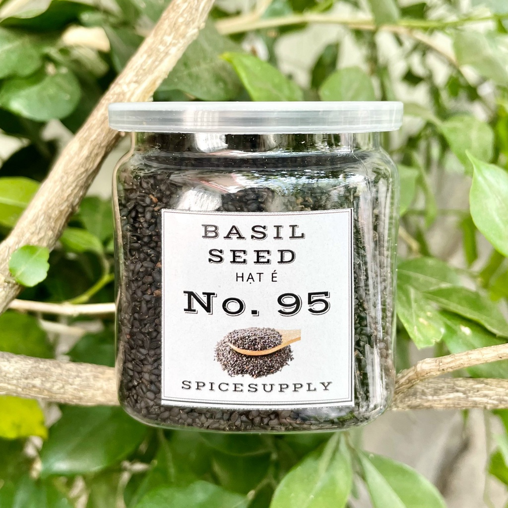 Basil seed - Hạt É SPICESUPPLY Việt Nam (khô) dùng trong các loại chè, sương sáo Hũ 100g