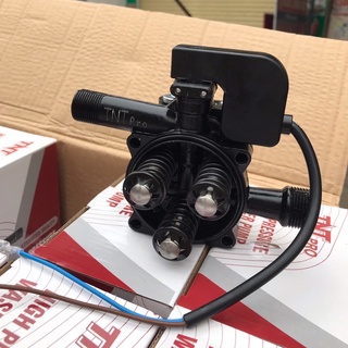 Đầu bơm áp lực mini TNT PRO - Đầu máy rửa xe gia đình 3 pittong kèm rơ le