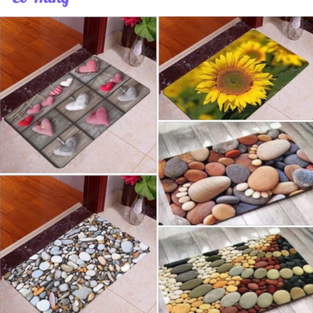 Combo 10 thảm lau chân 3D 350k