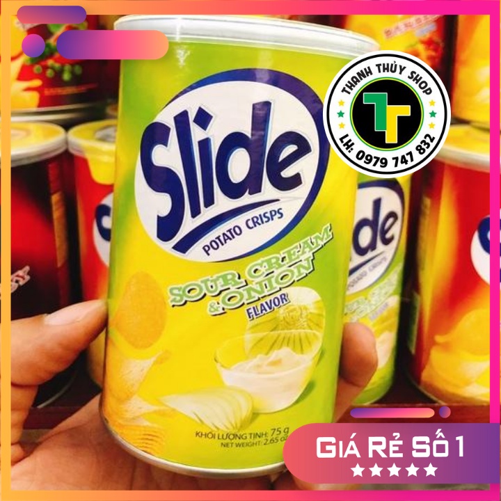Combo 04 hủ Khoai tây ống Slide nhiều vị chọn ngẫu nhiên giòn rụm vị siêu ngon ăn mãi còn thèm loại 90g