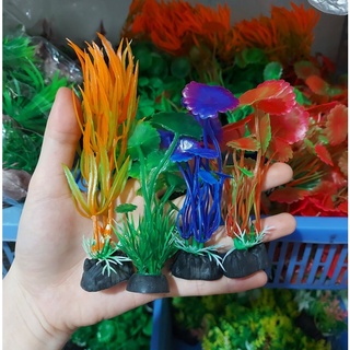 Cây nhựa trang trí bể cá cỡ mini (2 cây)