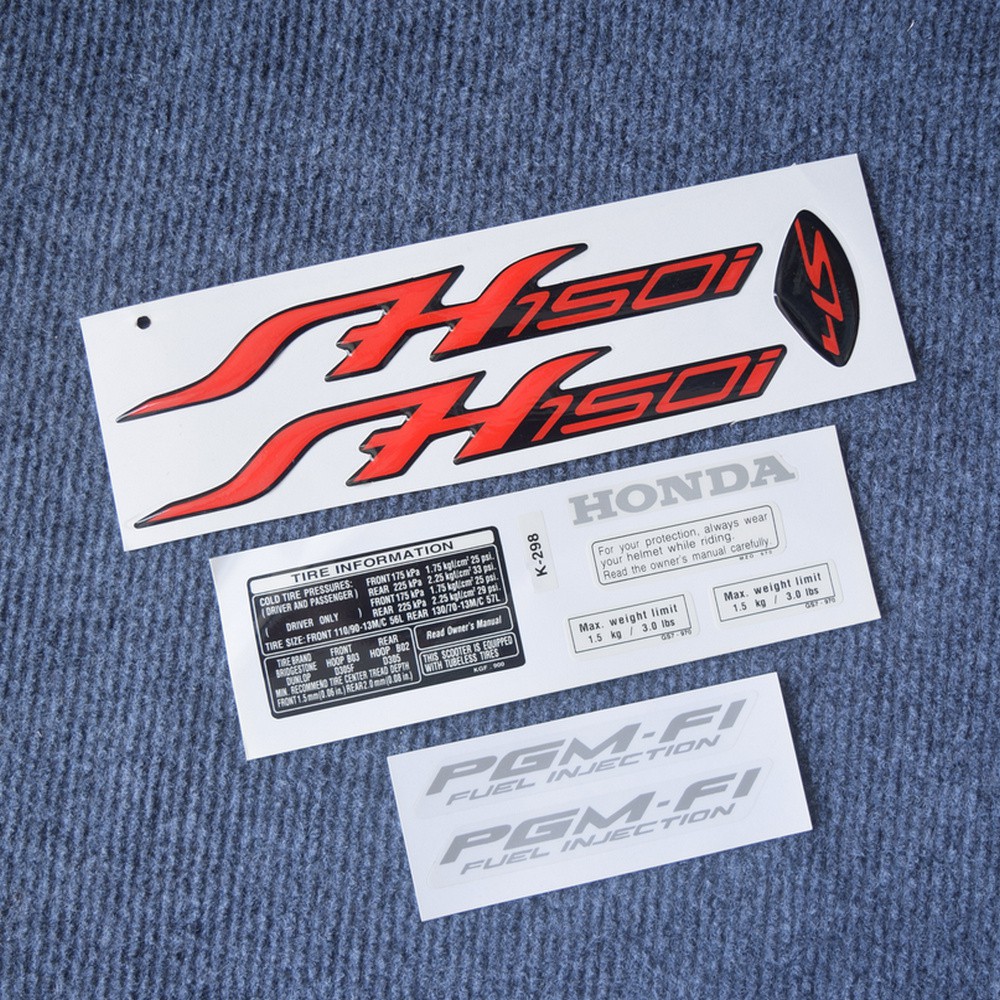 [GIÁ GỐC] Tem dán xe SH 150i ZIN (chữ+tem thông số xe)