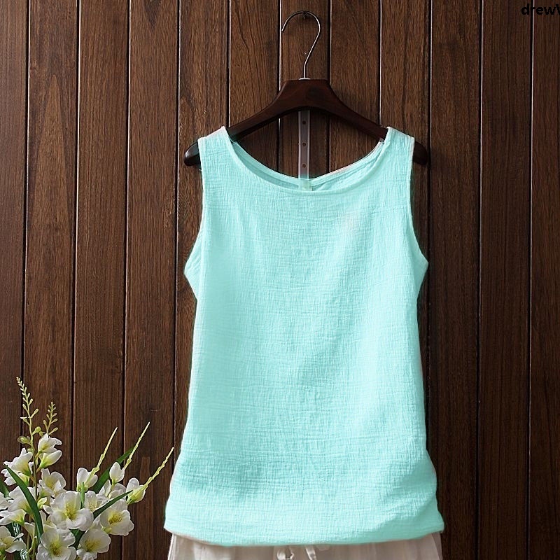 Áo Thun Cotton Lanh Mỏng Rộng Thời Trang Mùa Hè Dành Cho Nữ | BigBuy360 - bigbuy360.vn