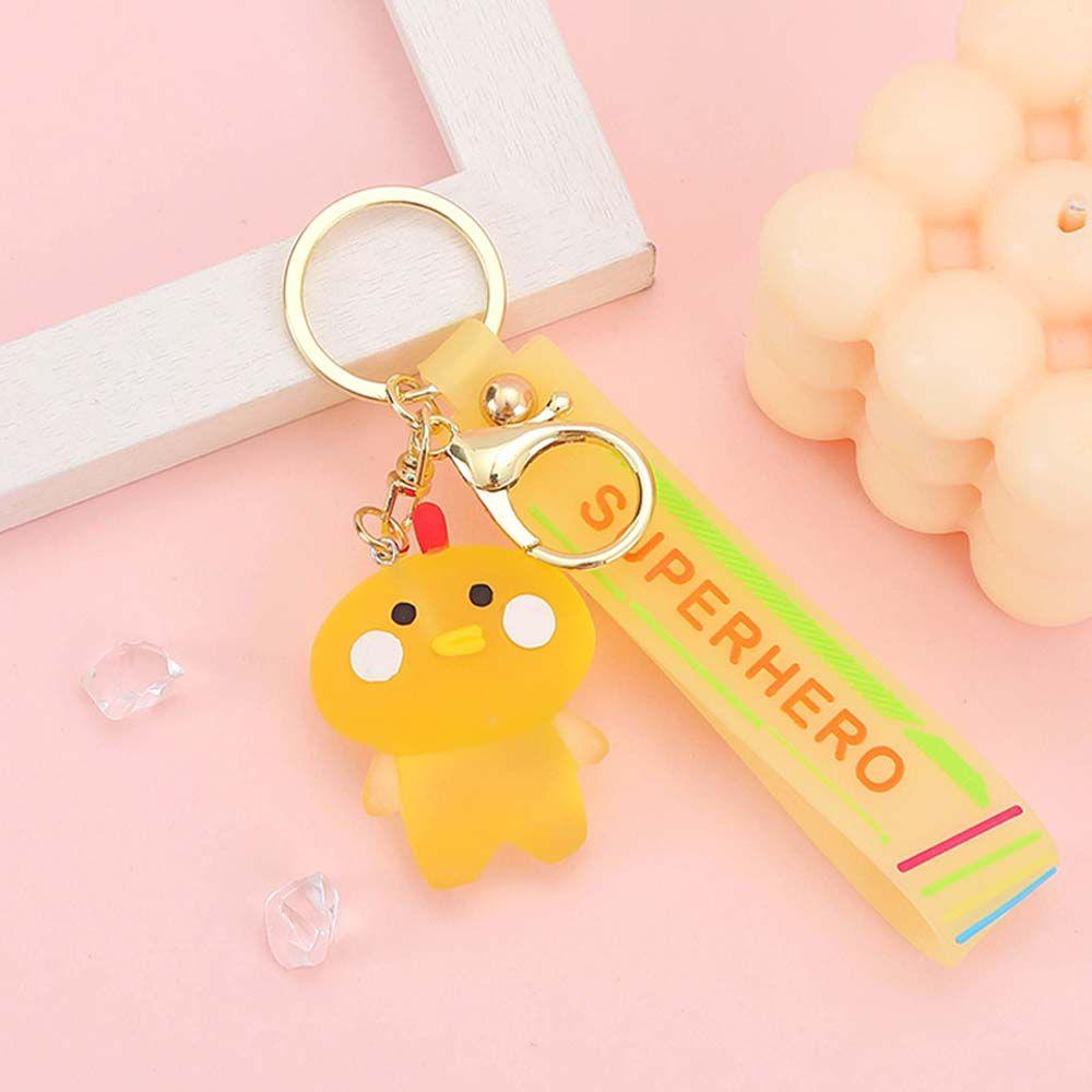 DARNELL Móc Khóa Hình Chú Ếch Hoạt Hình Bằng PVC