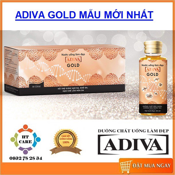 ✅COLLAGEN ADIVA GOLD MẪU MỚI NHẤT - HỘP 14 LỌ | WebRaoVat - webraovat.net.vn
