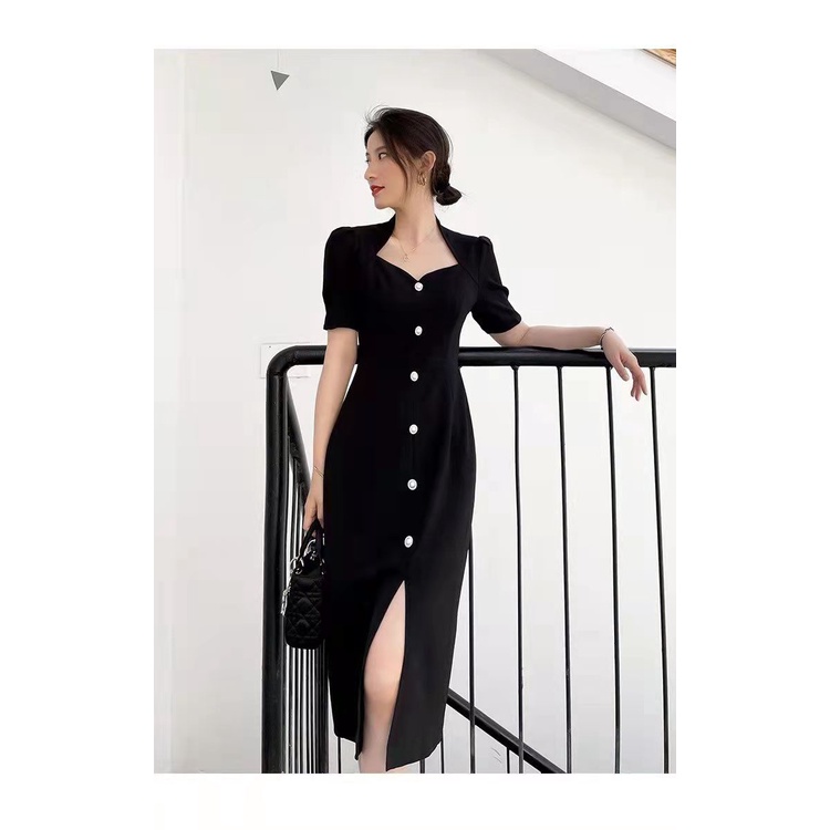 women's fashion korean bow temperament dress