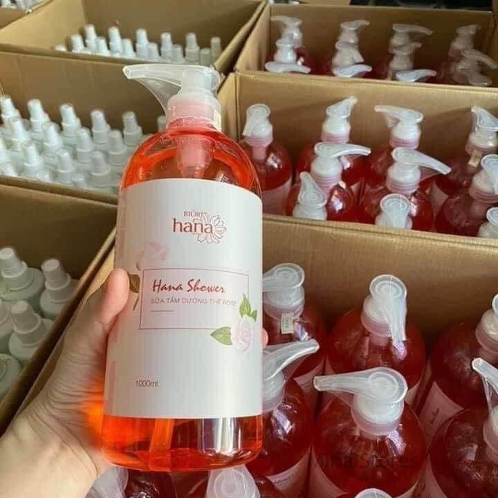 Sữa Tắm Hoa Hồng Thơm Lâu, Sữa Tắm Dưỡng Thể Hương Nước Hoa RIORI Hana Shower Gel Rose Làm Sạch Dịu Nhẹ Dưỡng Da Mềm Mịn