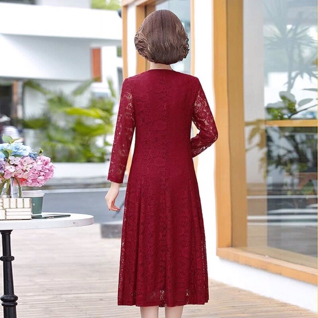 Đầm ren nữ trung niên cao cấp kiểu dáng sang trọng NP1418