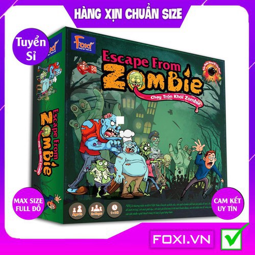 Board game-Escape From Zombie-đi tìm kho báu Foxi-đồ chơi trẻ em-giải trí vừa chơi học - VD49DC