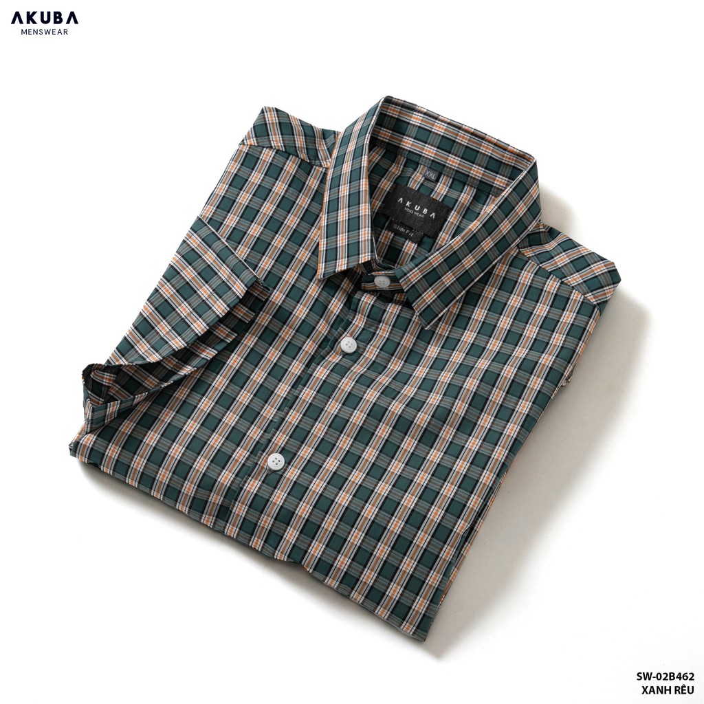 Áo Sơ Mi Tay Ngắn Họa Tiết Caro Nam Cao Cấp AKUBA | 02B462 | BigBuy360 - bigbuy360.vn