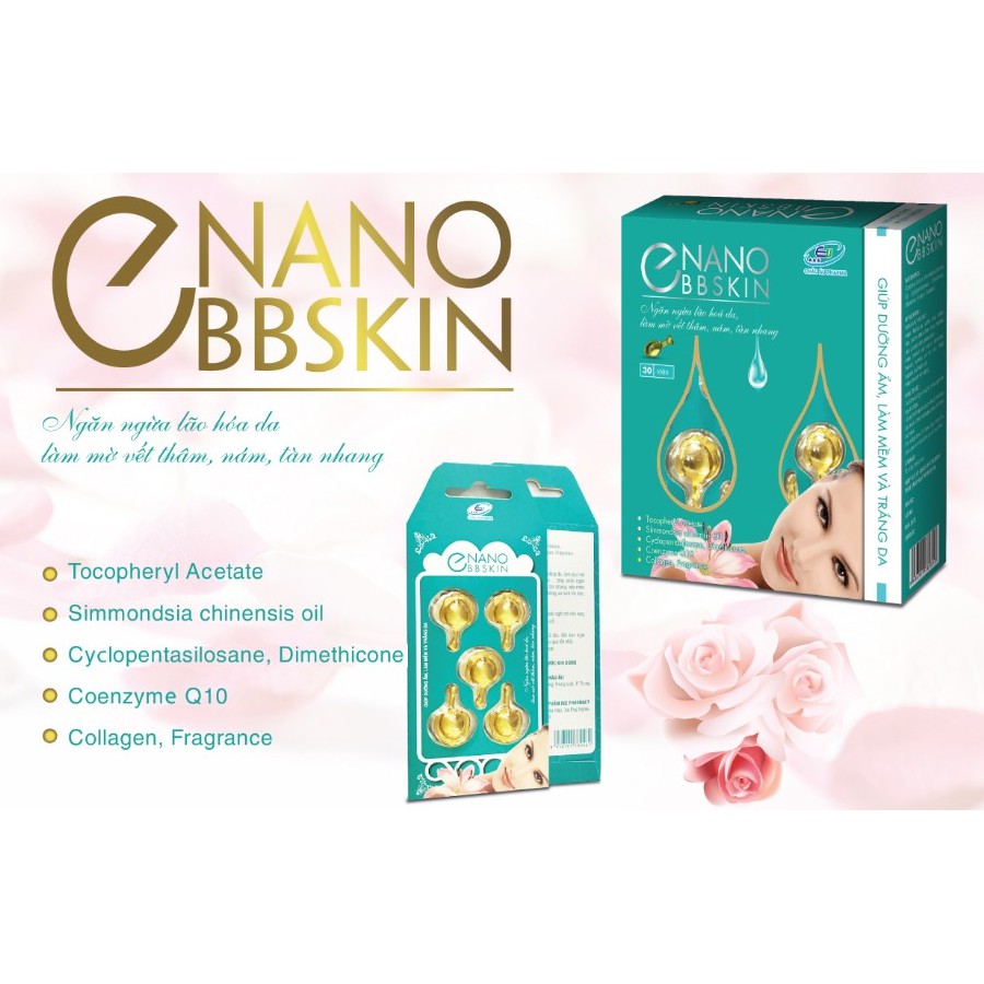 1 Vỉ X 5 Viên Serum Vitamin E Bôi Dưỡng Da Cao Cấp - Giúp Da Mặt Sáng Mịn - Làm Mờ Vết Thâm, Nám Có Trong E Nano Bb Skin