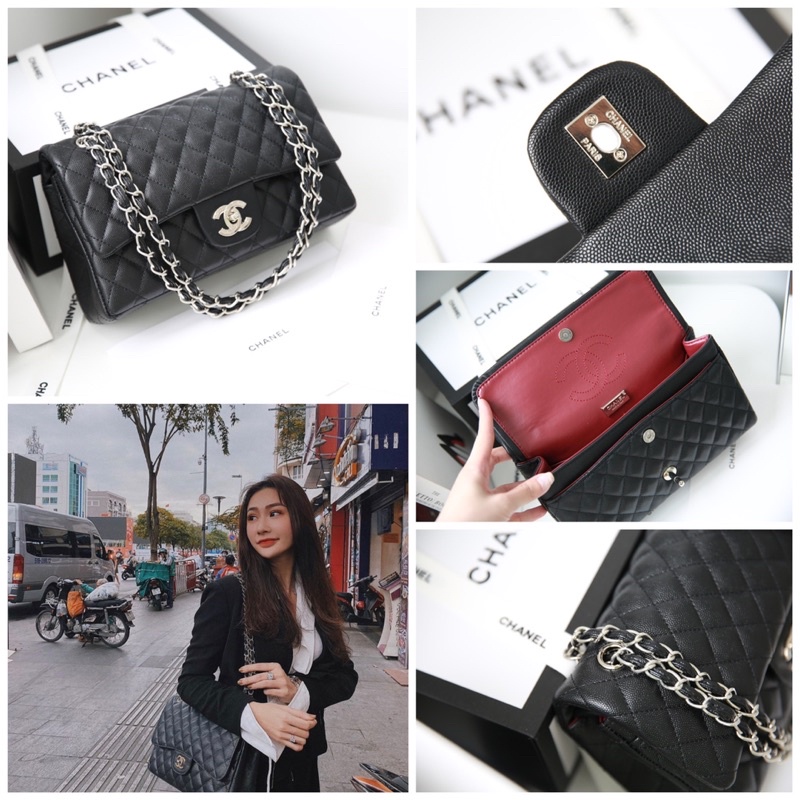 Túi CHA N E L classic 2 nắp fullbox
