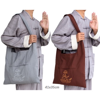 Túi vải Phật tử  - Đãi vải Quý Thầy chất liệu vải xịn có lớp bên trong 41x35cm