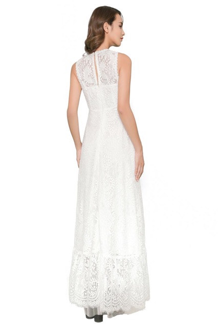 Đầm cưới ren sát nách cover Poxy