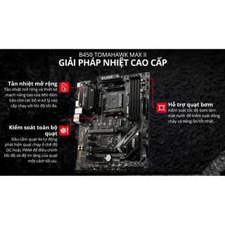 Bảng mạch chính MSI B450 TOMAHAWK MAX II (Socket AM4 ( Mới nguyên BOX -BH 36 Th )