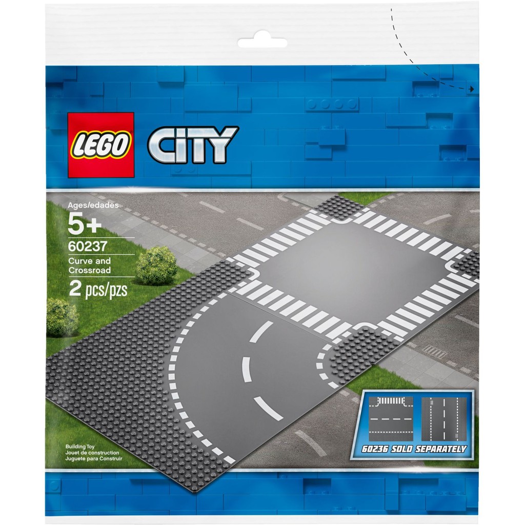 LEGO City 60237 Tấm Đế Nền Ngã Tư Và Khúc Cua
