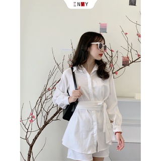 Set sơ mi kiểu ENVY SE14 dây cột nơ rời
