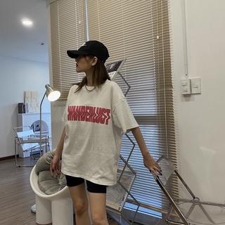Áo thun oversize trắng in Wanderlust