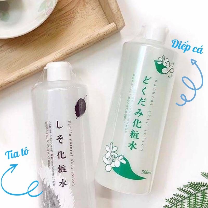 [Chính hãng] Nước Hoa Hồng Diếp cá, Tía tô Dokudami Natural Skin Lotion Nhật Bản làm sạch sâu, ngăn ngừa mụn chai 500ml