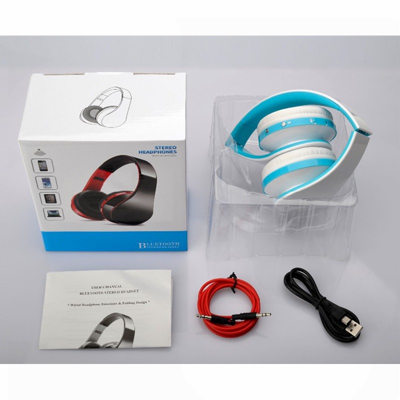 Tai nghe bluetooth không dây có micro kèm dây cáp USB và dây cáp âm thanh tiện dụng