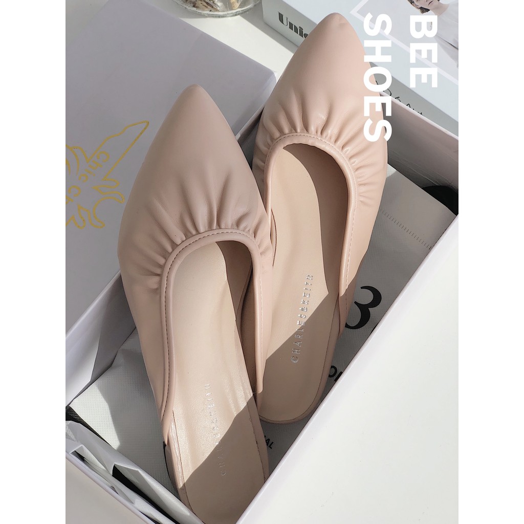 BEESHOES - GIÀY SỤC NỮ MŨI NHỌN CHẤT DA MỀM - SỤC NỮ GÓT VUÔNG CAO 3 PHÂN ĐI SIÊU ÊM SIÊU MỀM SẴN MÀU ĐEN - HỒNG