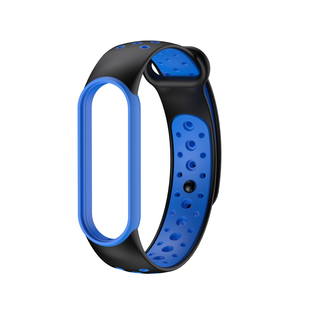 Dây Xiaomi Mi Band 5 / Mi Band 6 Đeo Thay Thế Dành Cho Vòng Đeo Tay Thông Minh Dẻo TPU - Dây 2 Màu Có Viền Lỗ