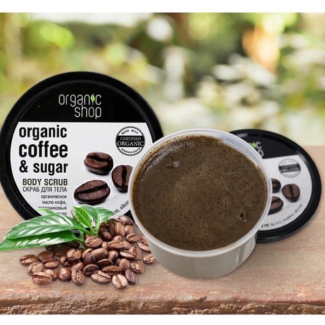 Tẩy Tế Bào Chết Toàn Thân Organic Shop Organic Coffee &amp; Sugar Body Scrub 250ml (Hương Cafe)