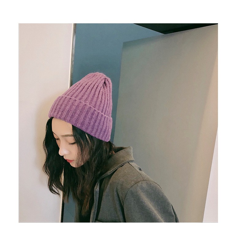 [SIÊU RẺ] Mũ Len Beanie Trơn Vintage Hàn Quốc Nhiều Màu Loại Len Dầy  cho nam và nữ