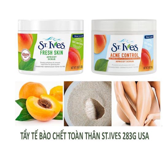 Tẩy Tế Bào Chết da chết  St.Ives Fresh Skin Apricot Scrub 283gr