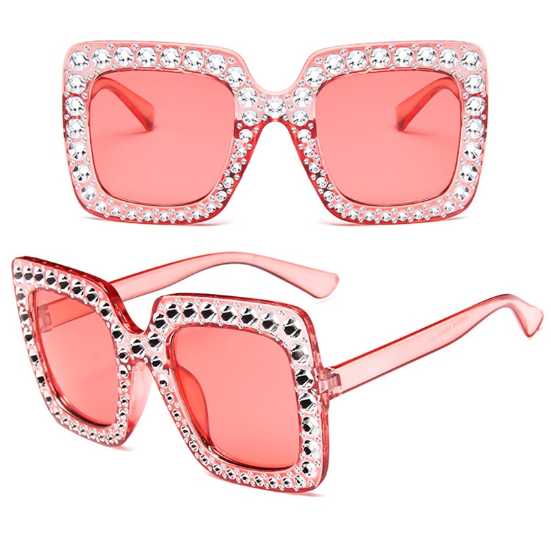 Kính Râm Oversized Đính Đá, Gọng Vuông JP5