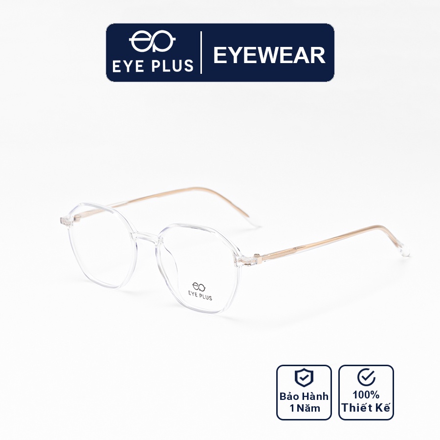 Gọng kính cận nam nữ thời trang Eye Plus đa giác thời trang E450-00216
