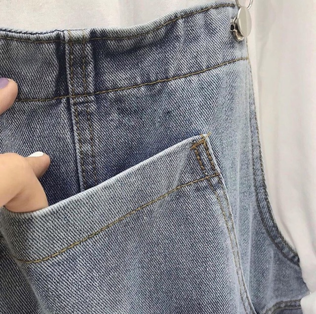 Yếm Quần Jean Cắt Gấu VINTAGE Unisez | BigBuy360 - bigbuy360.vn