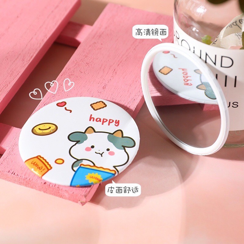 Gương Mini Cute cầm tay bỏ túi Hàn Quốc tiện lợi