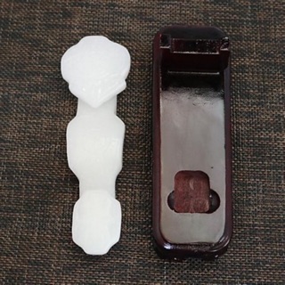 Gậy như ý đá màu trắng hàng kiểm định 18 cm 20 cm