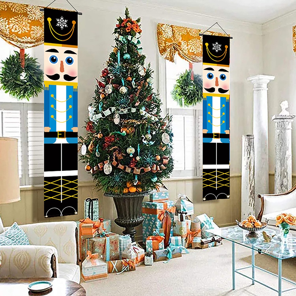 1 Cặp Băng Rôn Treo Cửa Trang Trí Giáng Sinh