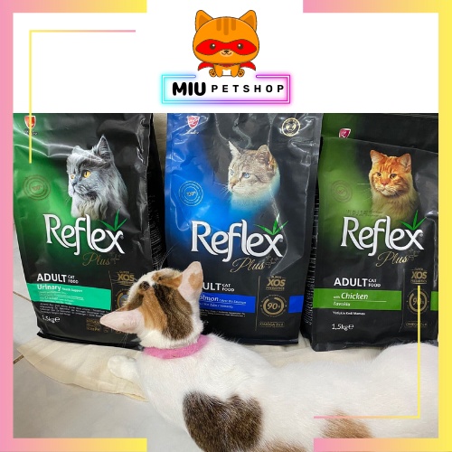 Hạt cho mèo Reflex Plus cao cấp | Túi 1.5KG | Thức ăn khô dinh dưỡng dành cho mèo lớn.