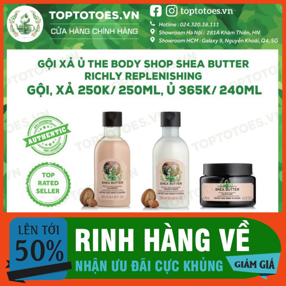 RINH HÀNG LIEN TAY ' Gội xả ủ The Body Shop Strawberry/ Shea Butter/ Green Tea cho tóc mềm thơm, chắc khỏe . RINH HÀNG L