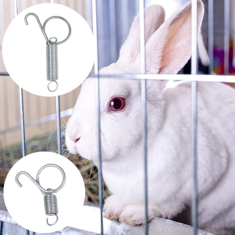 Set 10 Móc Lò Xo Kim Loại Gắn Lồng Chim / Thỏ / Gia Cầm / Cửa Ra Vào 2 S