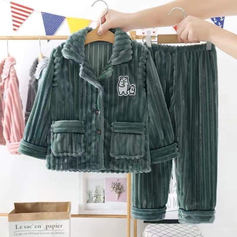 BỘ PIZAMA LÔNG NHUNG sz đại hàng QC