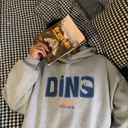 Áo hoodie dáng rộng in hoạt hình thời trang Nhật size M-5XL cho nam nữ