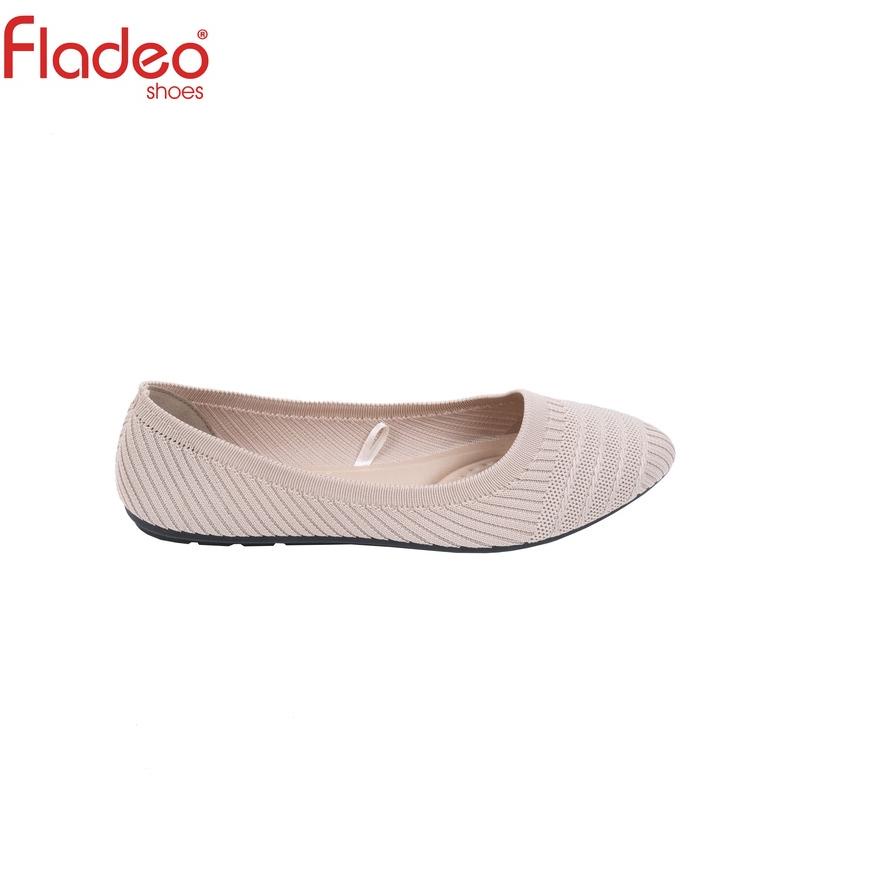 Hot SQ40|Giày Búp Bê Dệt Kim Đế Bằng Nữ Tính Duyên Dáng Size K20 / LSB339-4AH