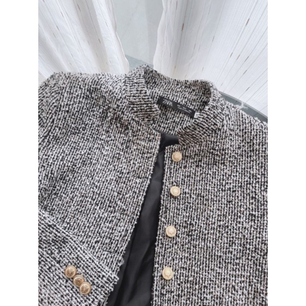 ÁO DẠ  TWEED TIÊU  KHUY ĐỒNG SIÊU HOT 🥰