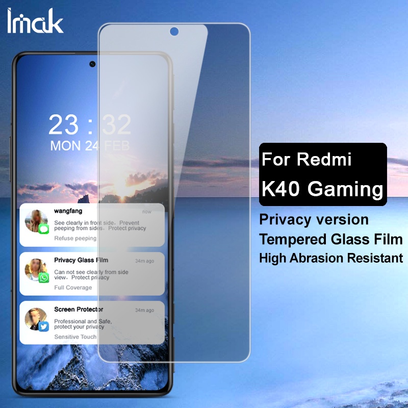 Kính Cường Lực Imak Chống Nhìn Trộm Cho Xiaomi Redmi K40 Gaming