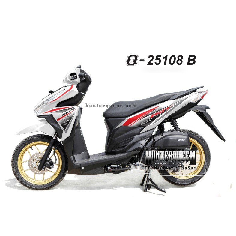 Tem rời Vario 2015. AMG, đỏ, xe trắng.Thay đổi màu sắc và chi tiết theo yêu cầu. Sắc nét, bền màu