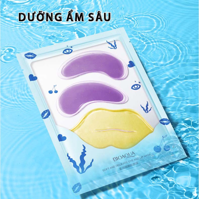 Mặt nạ môi mắt Dưỡng Ẩm Làm Mờ Quầng Thâm Trẻ Hóa Làn Da BIOAQUA nội địa trung BQMN014 | BigBuy360 - bigbuy360.vn