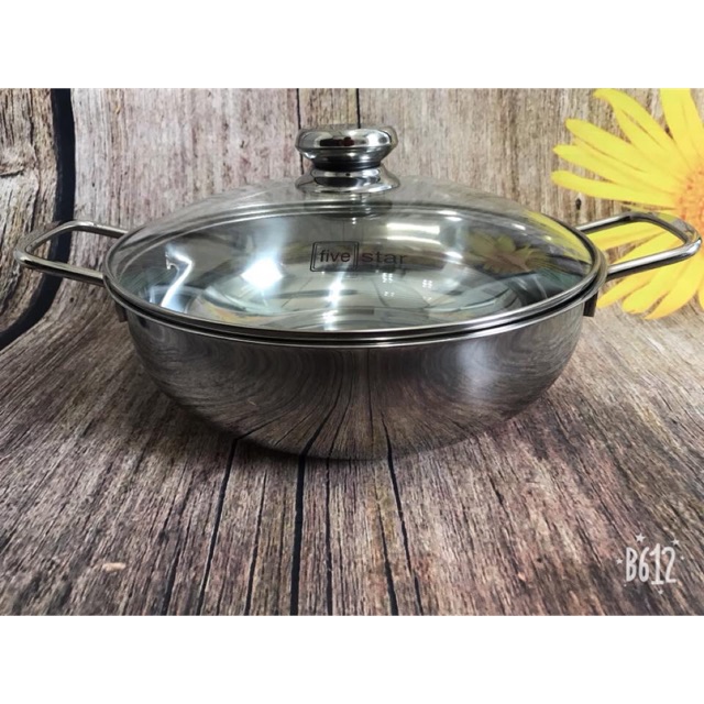 Nồi lẩu five 26cm-28cm vung kinh 3 đáy khum